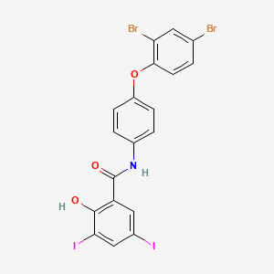 N-[4-(2,4-dibromophenoxy)phenyl]-2-hydroxy-3,5-diiodobenzamide