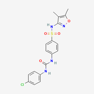 molecular formula C18H17ClN4O4S B12481776 4-{[(4-chlorophenyl)carbamoyl]amino}-N-(4,5-dimethyl-1,2-oxazol-3-yl)benzenesulfonamide 