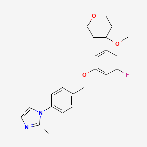 1-{4-[3-Fluoro-5-(4-methoxy-tetrahydro-pyran-4-yl)-phenoxymethyl]-phenyl}-2-methyl-1H-imidazole