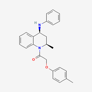 molecular formula C25H26N2O2 B12481794 2-(4-methylphenoxy)-1-[(2R,4S)-2-methyl-4-(phenylamino)-3,4-dihydroquinolin-1(2H)-yl]ethanone 