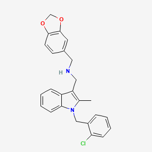 1-(1,3-benzodioxol-5-yl)-N-{[1-(2-chlorobenzyl)-2-methyl-1H-indol-3-yl]methyl}methanamine