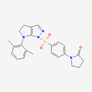 1-(4-{[6-(2,6-dimethylphenyl)-5,6-dihydropyrrolo[2,3-c]pyrazol-1(4H)-yl]sulfonyl}phenyl)pyrrolidin-2-one