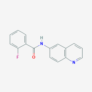 molecular formula C16H11FN2O B12481857 2-fluoro-N-(quinolin-6-yl)benzamide 