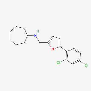 N-{[5-(2,4-dichlorophenyl)furan-2-yl]methyl}cycloheptanamine