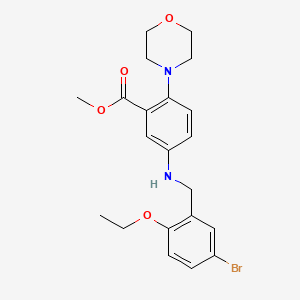 molecular formula C21H25BrN2O4 B12481864 Methyl 5-[(5-bromo-2-ethoxybenzyl)amino]-2-(morpholin-4-yl)benzoate 