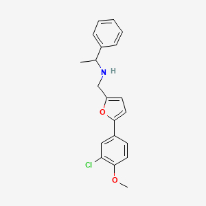 N-{[5-(3-chloro-4-methoxyphenyl)furan-2-yl]methyl}-1-phenylethanamine