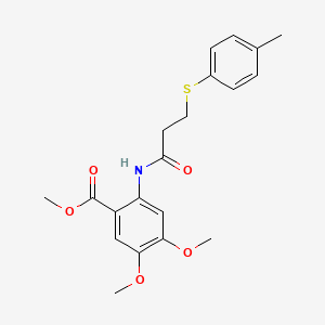 Methyl 4,5-dimethoxy-2-({3-[(4-methylphenyl)sulfanyl]propanoyl}amino)benzoate