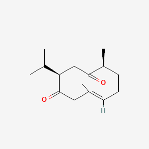 (3R,6E,10S)-6,10-Dimethyl-3-propan-2-ylcyclodec-6-ene-1,4-dione