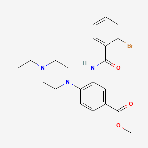 Methyl 3-{[(2-bromophenyl)carbonyl]amino}-4-(4-ethylpiperazin-1-yl)benzoate