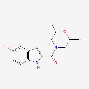 (2,6-dimethylmorpholin-4-yl)(5-fluoro-1H-indol-2-yl)methanone