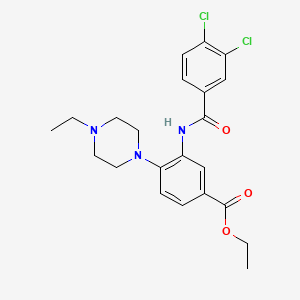 Ethyl 3-{[(3,4-dichlorophenyl)carbonyl]amino}-4-(4-ethylpiperazin-1-yl)benzoate