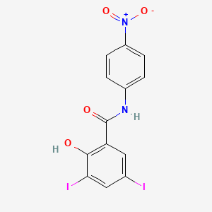 2-hydroxy-3,5-diiodo-N-(4-nitrophenyl)benzamide