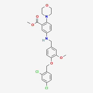 Methyl 5-({4-[(2,4-dichlorobenzyl)oxy]-3-methoxybenzyl}amino)-2-(morpholin-4-yl)benzoate