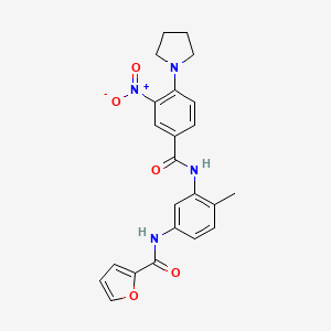 N-[4-methyl-3-({[3-nitro-4-(pyrrolidin-1-yl)phenyl]carbonyl}amino)phenyl]furan-2-carboxamide