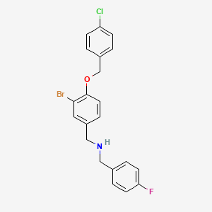 1-{3-bromo-4-[(4-chlorobenzyl)oxy]phenyl}-N-(4-fluorobenzyl)methanamine