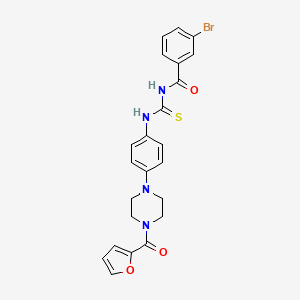 3-bromo-N-({4-[4-(furan-2-ylcarbonyl)piperazin-1-yl]phenyl}carbamothioyl)benzamide