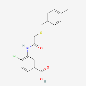 4-Chloro-3-({[(4-methylbenzyl)sulfanyl]acetyl}amino)benzoic acid