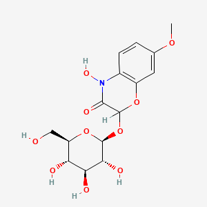 molecular formula C15H19NO10 B1248201 4-hydroxy-7-methoxy-3-oxo-3,4-dihydro-2H-1,4-benzoxazin-2-yl beta-D-glucopyranoside CAS No. 18607-79-9