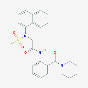 N~2~-(methylsulfonyl)-N~2~-naphthalen-1-yl-N-[2-(piperidin-1-ylcarbonyl)phenyl]glycinamide