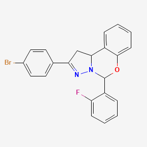 2-(4-Bromophenyl)-5-(2-fluorophenyl)-1,10b-dihydropyrazolo[1,5-c][1,3]benzoxazine