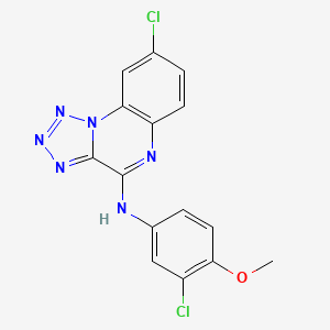 8-chloro-N-(3-chloro-4-methoxyphenyl)tetrazolo[1,5-a]quinoxalin-4-amine