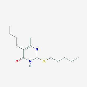 5-Butyl-6-methyl-2-(pentylsulfanyl)pyrimidin-4-ol