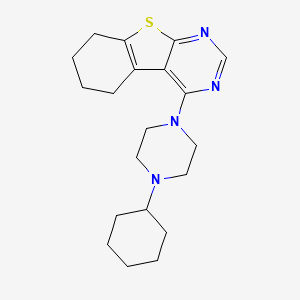 4-(4-Cyclohexylpiperazin-1-yl)-5,6,7,8-tetrahydro[1]benzothieno[2,3-d]pyrimidine