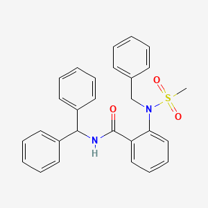 molecular formula C28H26N2O3S B12482057 2-[benzyl(methylsulfonyl)amino]-N-(diphenylmethyl)benzamide 