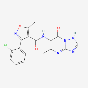 3-(2-chlorophenyl)-N-(7-hydroxy-5-methyl[1,2,4]triazolo[1,5-a]pyrimidin-6-yl)-5-methylisoxazole-4-carboxamide