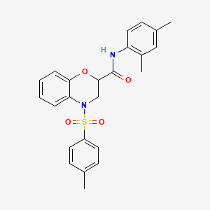 molecular formula C24H24N2O4S B12482094 N-(2,4-dimethylphenyl)-4-[(4-methylphenyl)sulfonyl]-3,4-dihydro-2H-1,4-benzoxazine-2-carboxamide 