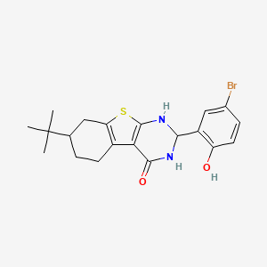 molecular formula C20H23BrN2O2S B12482104 2-(5-bromo-2-hydroxyphenyl)-7-tert-butyl-2,3,5,6,7,8-hexahydro[1]benzothieno[2,3-d]pyrimidin-4(1H)-one 