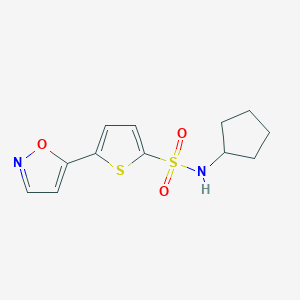 N-cyclopentyl-5-(1,2-oxazol-5-yl)thiophene-2-sulfonamide