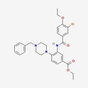 molecular formula C29H32BrN3O4 B12482131 Ethyl 4-(4-benzylpiperazin-1-yl)-3-{[(3-bromo-4-ethoxyphenyl)carbonyl]amino}benzoate 