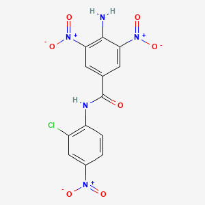 molecular formula C13H8ClN5O7 B12482134 4-amino-N-(2-chloro-4-nitrophenyl)-3,5-dinitrobenzamide 