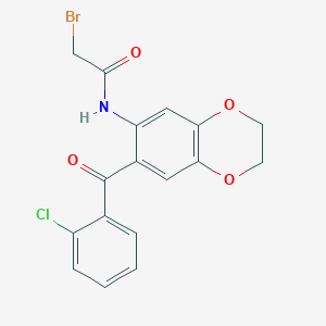 2-bromo-N-[7-(2-chlorobenzoyl)-2,3-dihydro-1,4-benzodioxin-6-yl]acetamide