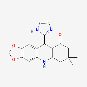 10-(1H-imidazol-2-yl)-7,7-dimethyl-6,7,8,10-tetrahydro[1,3]dioxolo[4,5-b]acridin-9(5H)-one