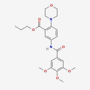 Propyl 2-(morpholin-4-yl)-5-{[(3,4,5-trimethoxyphenyl)carbonyl]amino}benzoate