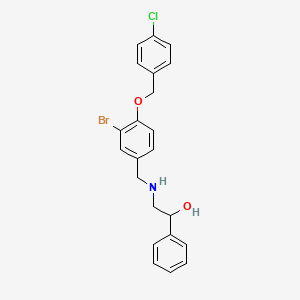 2-({3-Bromo-4-[(4-chlorobenzyl)oxy]benzyl}amino)-1-phenylethanol