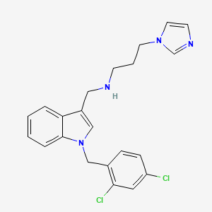 N-{[1-(2,4-dichlorobenzyl)-1H-indol-3-yl]methyl}-3-(1H-imidazol-1-yl)propan-1-amine