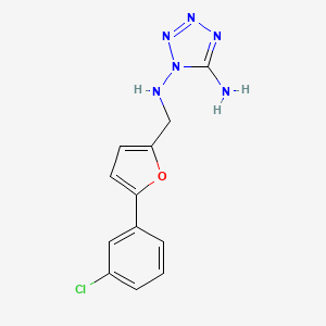 N~1~-{[5-(3-chlorophenyl)furan-2-yl]methyl}-1H-tetrazole-1,5-diamine