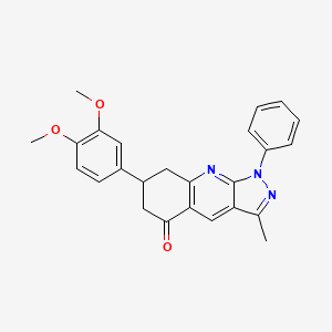 7-(3,4-dimethoxyphenyl)-3-methyl-1-phenyl-1,6,7,8-tetrahydro-5H-pyrazolo[3,4-b]quinolin-5-one