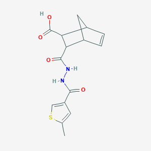 3-({2-[(5-Methylthiophen-3-yl)carbonyl]hydrazinyl}carbonyl)bicyclo[2.2.1]hept-5-ene-2-carboxylic acid