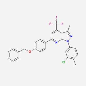 6-[4-(benzyloxy)phenyl]-1-(3-chloro-4-methylphenyl)-3-methyl-4-(trifluoromethyl)-1H-pyrazolo[3,4-b]pyridine