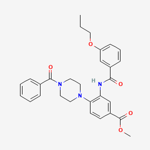 Methyl 4-[4-(phenylcarbonyl)piperazin-1-yl]-3-{[(3-propoxyphenyl)carbonyl]amino}benzoate