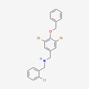 1-[4-(benzyloxy)-3,5-dibromophenyl]-N-(2-chlorobenzyl)methanamine