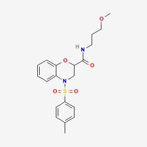 N-(3-methoxypropyl)-4-[(4-methylphenyl)sulfonyl]-3,4-dihydro-2H-1,4-benzoxazine-2-carboxamide