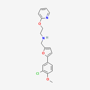 N-{[5-(3-chloro-4-methoxyphenyl)furan-2-yl]methyl}-2-(pyridin-2-yloxy)ethanamine