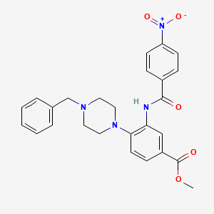 Methyl 4-(4-benzylpiperazin-1-yl)-3-{[(4-nitrophenyl)carbonyl]amino}benzoate