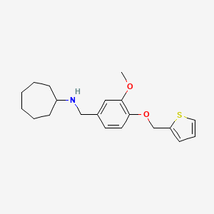 N-[3-methoxy-4-(thiophen-2-ylmethoxy)benzyl]cycloheptanamine