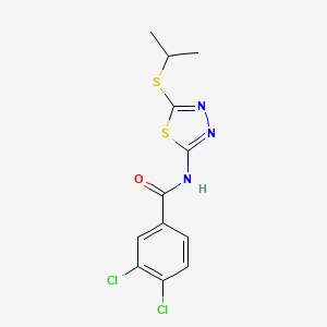 3,4-dichloro-N-[5-(propan-2-ylsulfanyl)-1,3,4-thiadiazol-2-yl]benzamide